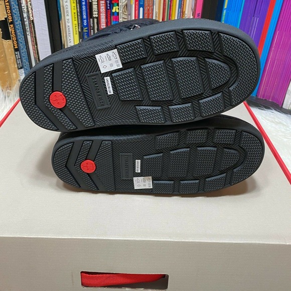 Hunter Original Quilted Snow Boots Black WFT2012WWR Moon Boots - Picture 6 of 8